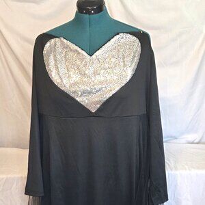 NWT  XPlusWear Black Special Occasion Dress, 5x